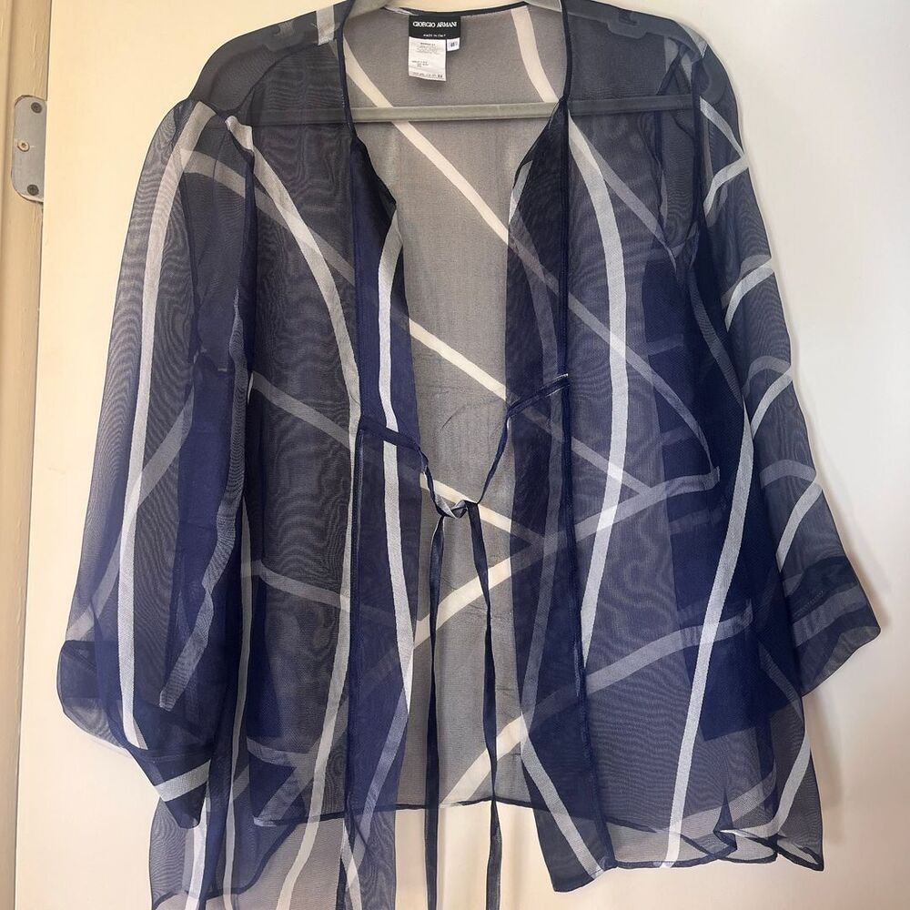 Giorgio Armani Vintage Sheer Organza Blouse